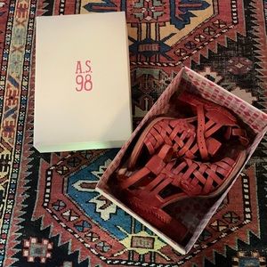 A.S.98 genuine leather huarache heals size EU 40 (Womens 9.5/10)